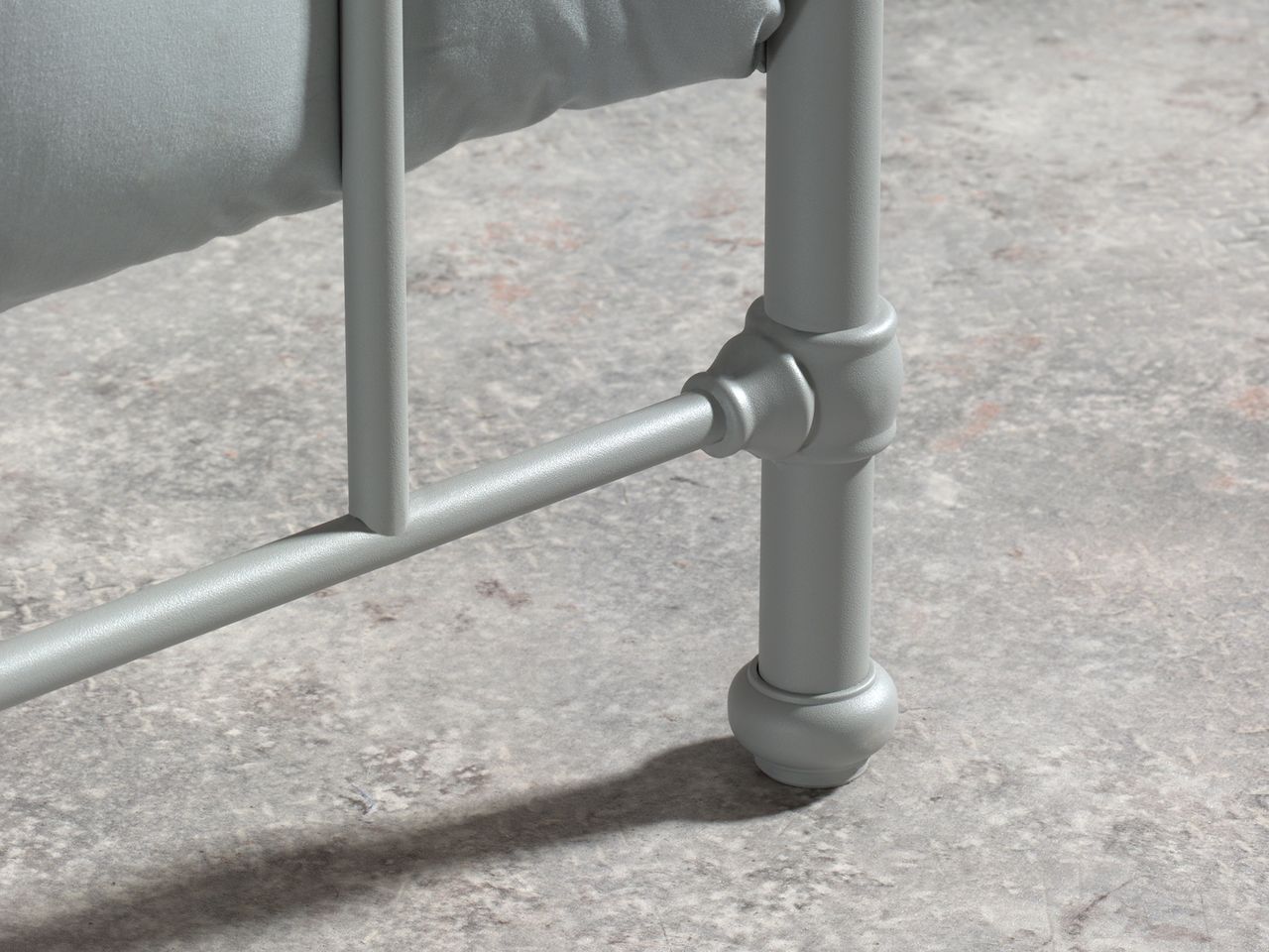 VIPACK BRONXX Metallbett im coolen Look Grau matt, Liegefläche 90 x 200 cm