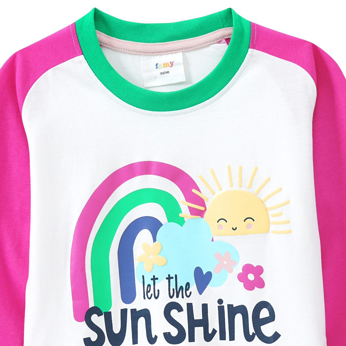 Mädchen Langarmshirt mit Message-Print