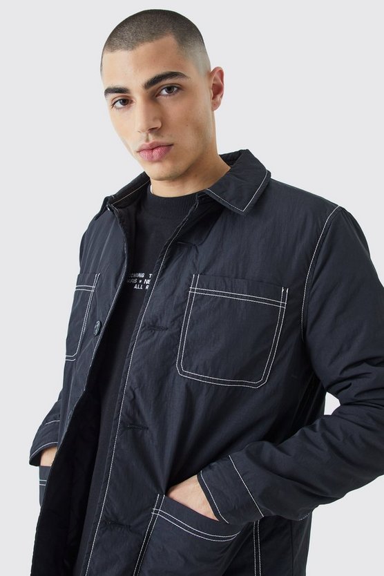 Jacke mit Kontrast-Naht