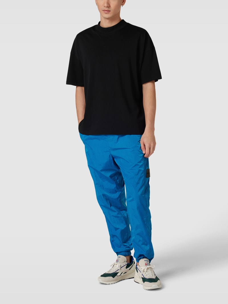 Stoffhose mit elastischen Abschlüssen in royalblau