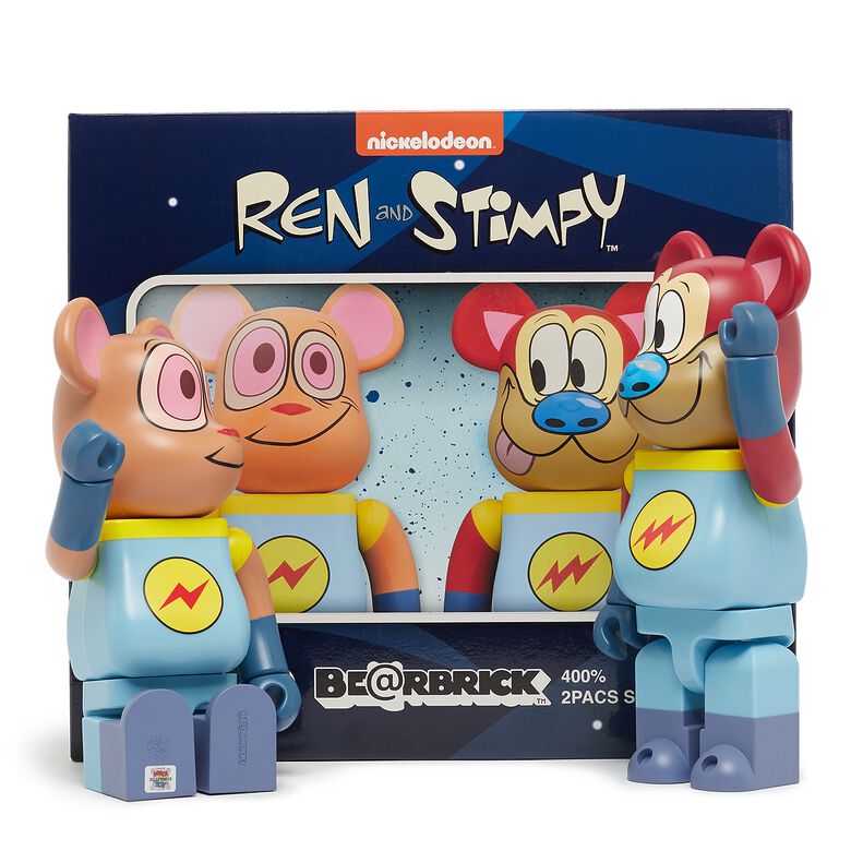 Medicom Bearbrick Ren & Stimpoy Space Madness 100%&400& multicolor