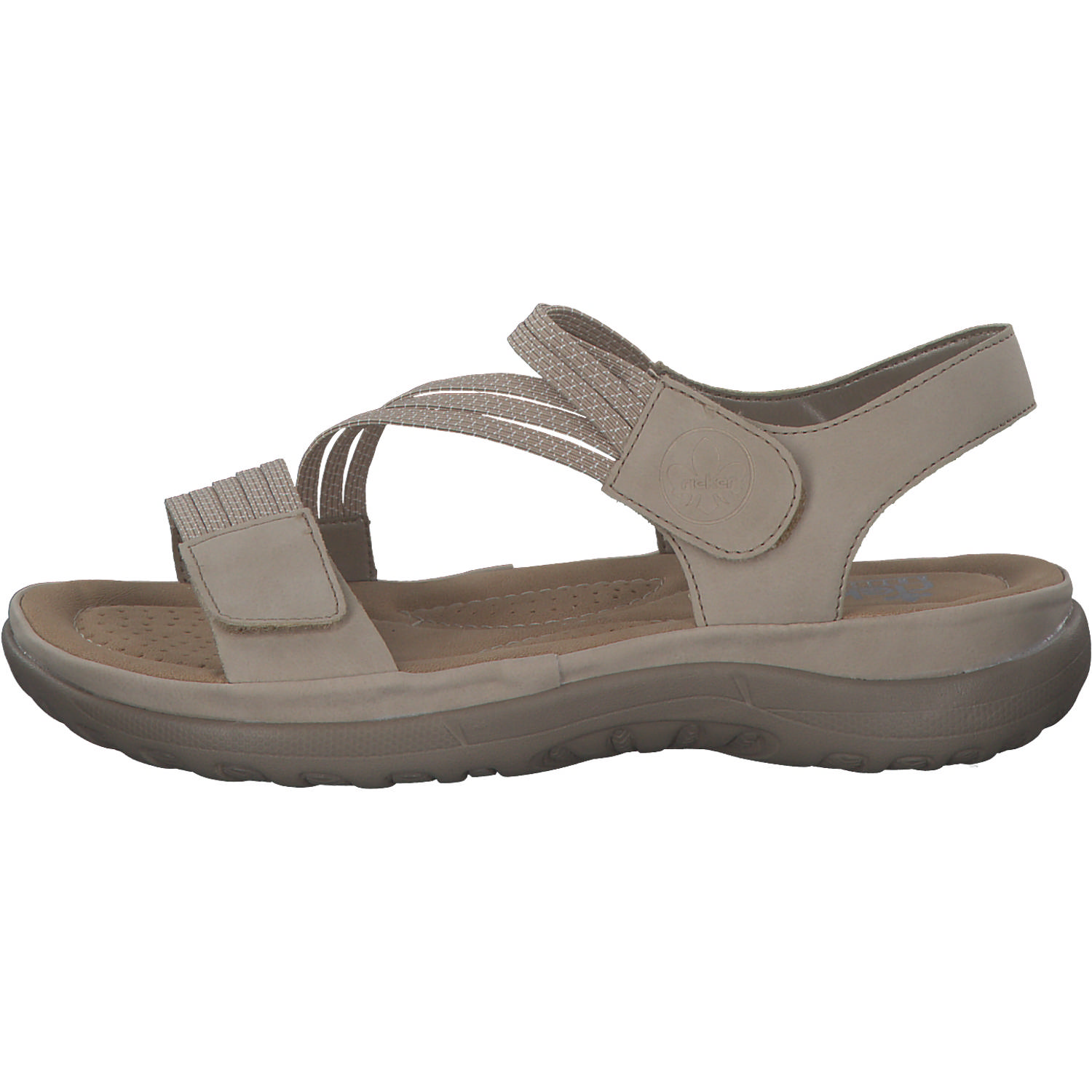 Rieker 64870, Keilsandaletten, Damen, ginger/cliff-weiss