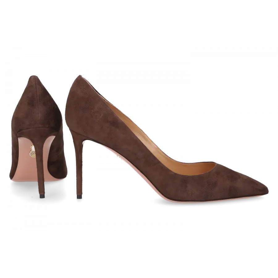 Aquazzura - Pumps PURIST 85 Veloursleder - braun