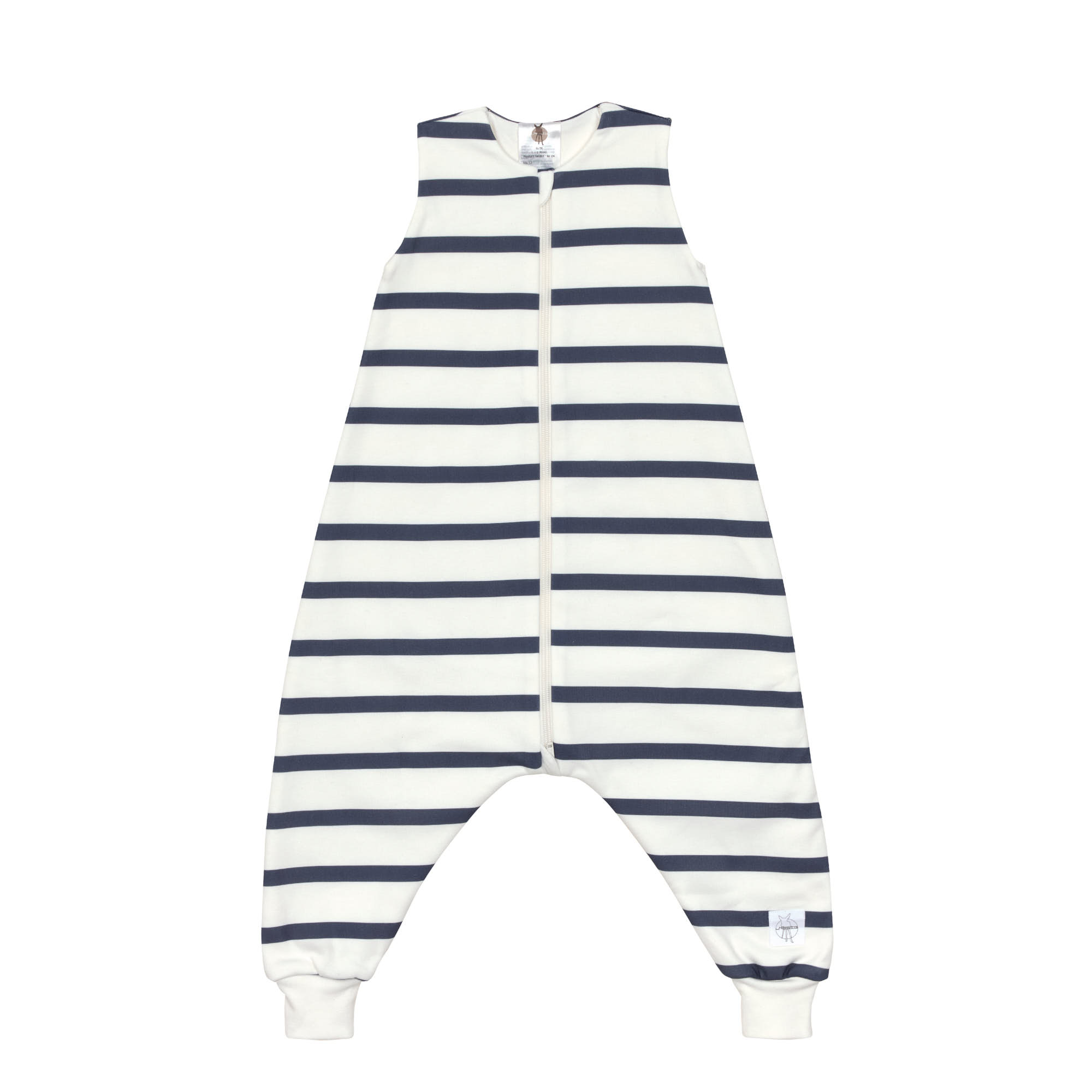 Kinder Schlafoverall 1 TOG - Bio Baumwolle, Gestreift, Blau
