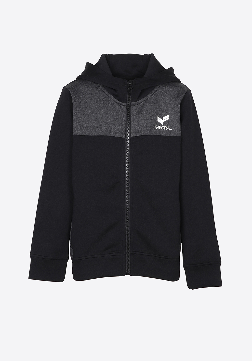 MILAN  Sweat zippé noir Garçon