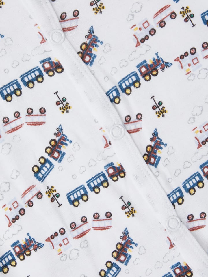 name it 2er Pack Jungen Schlafstrampler mit Zug Motiv in Blau günstig kaufen