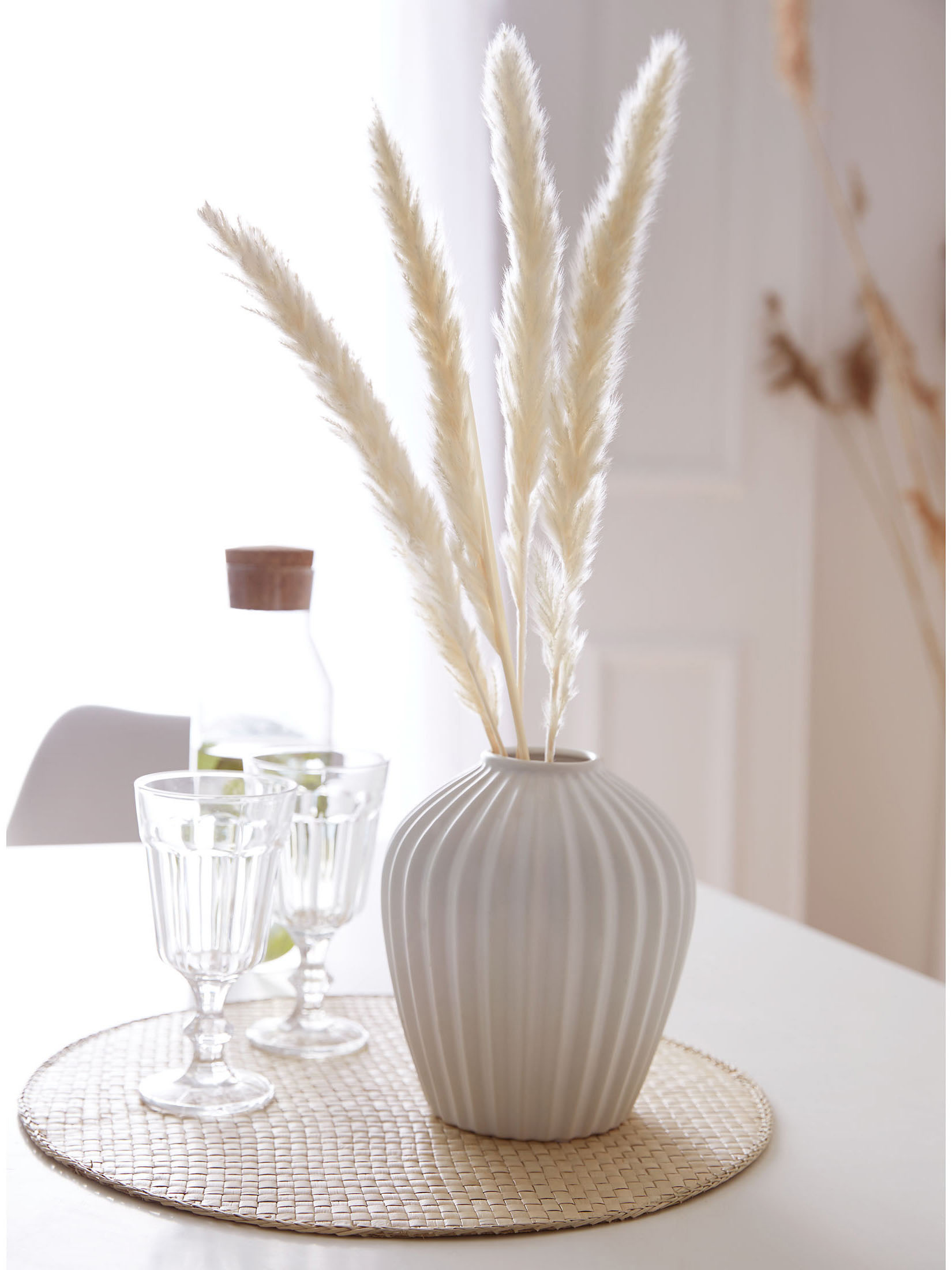 Kanton Deko-Vase, Weiss