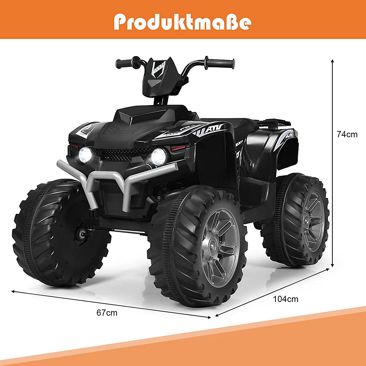 Quad 2,8-5 km/h mit Scheinwerfer