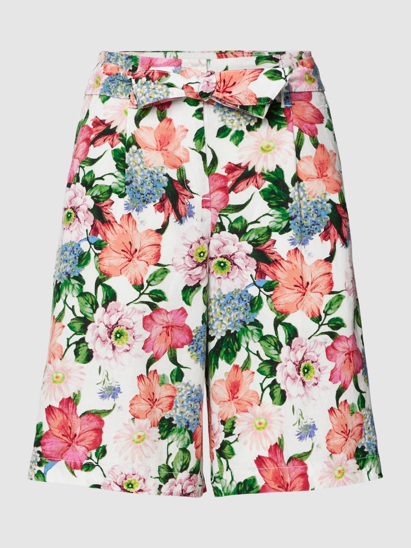 Shorts mit Allover-Muster in offwhite