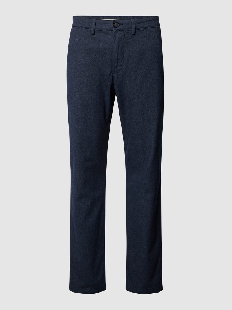 Slim Fit Stoffhose im fein strukturierten Design Modell 'MILES' in marineblau