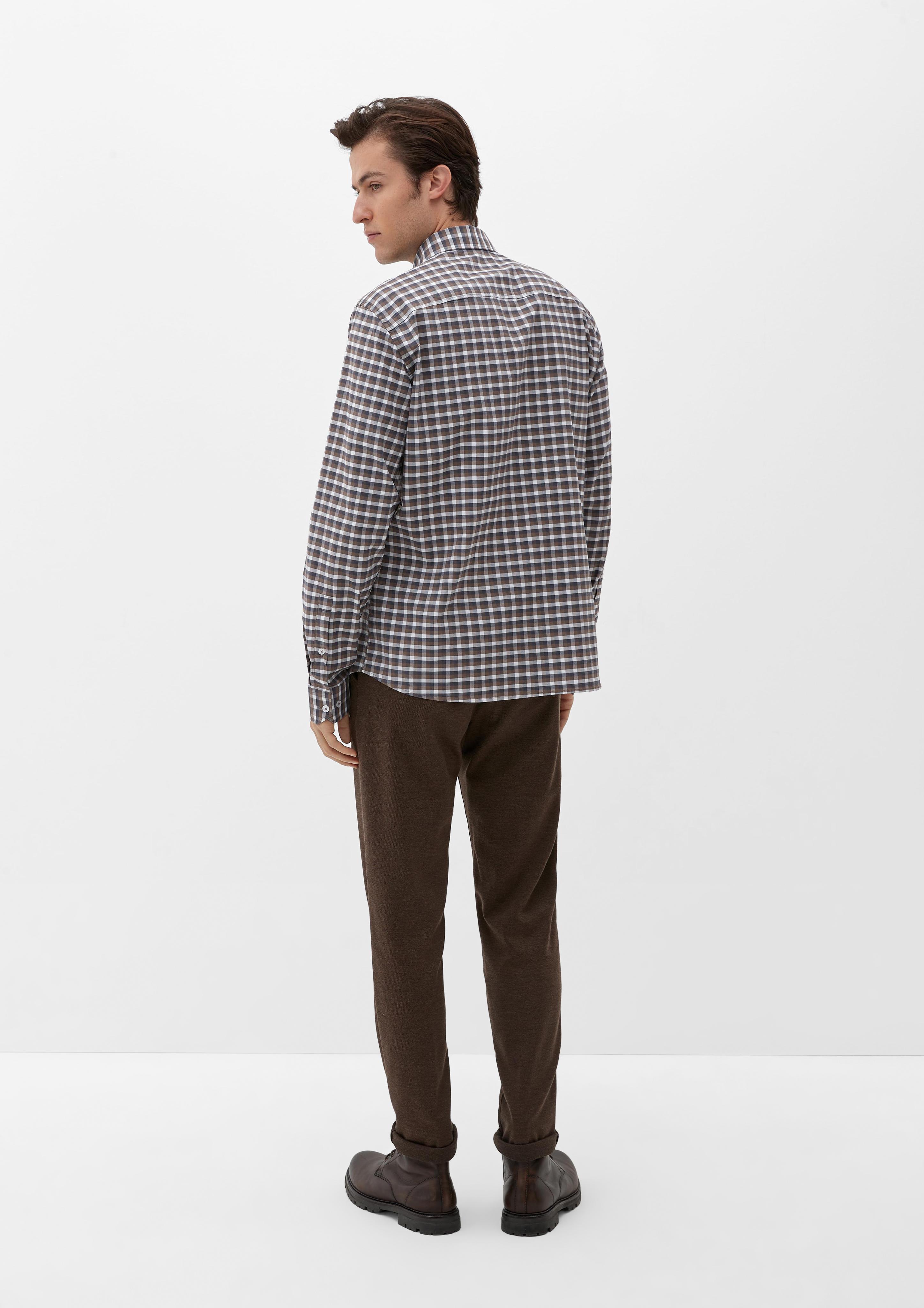 Slim: Karohemd aus Baumwollstretch  2125895-86N6