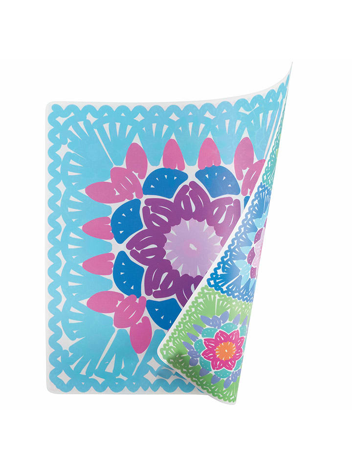 Villa d´Este 6er-Set: Tischsets in Hellblau/ Orange/ Lila - (L)37 x (B)37 cm günstig kaufen onesize