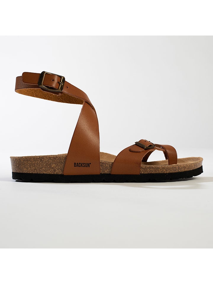 BACKSUN Leder-Sandalen 