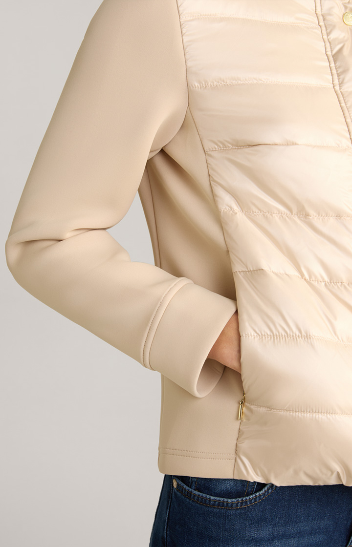 Neopren-Jacke mit Stepp in Champagner