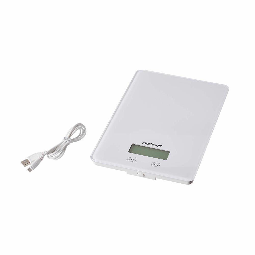mastrad Küchenwaage Balance Pro USB, mit USB-Ladekabel