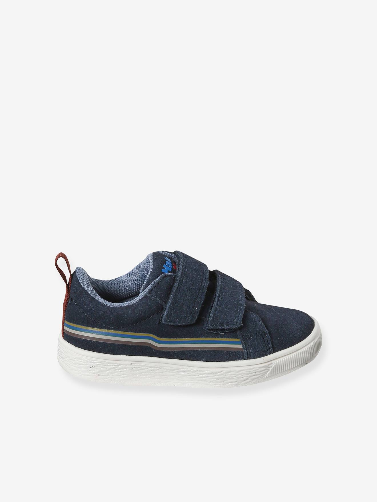Baskets scratchées cuir enfant collection maternelle marine