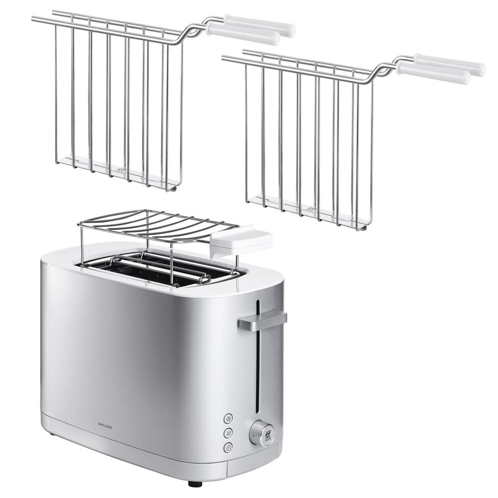 Kurzschlitztoaster mit Sandwichzangen, 4-tlg.