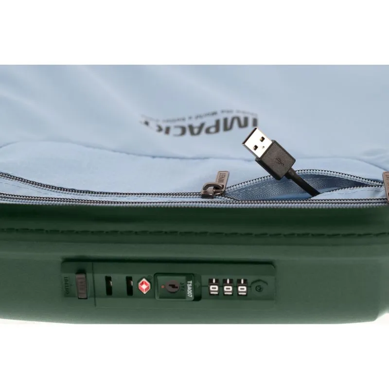 IMPACKT IP1 Kabinengepäck Trolley S mit USB Port - Deep sea green