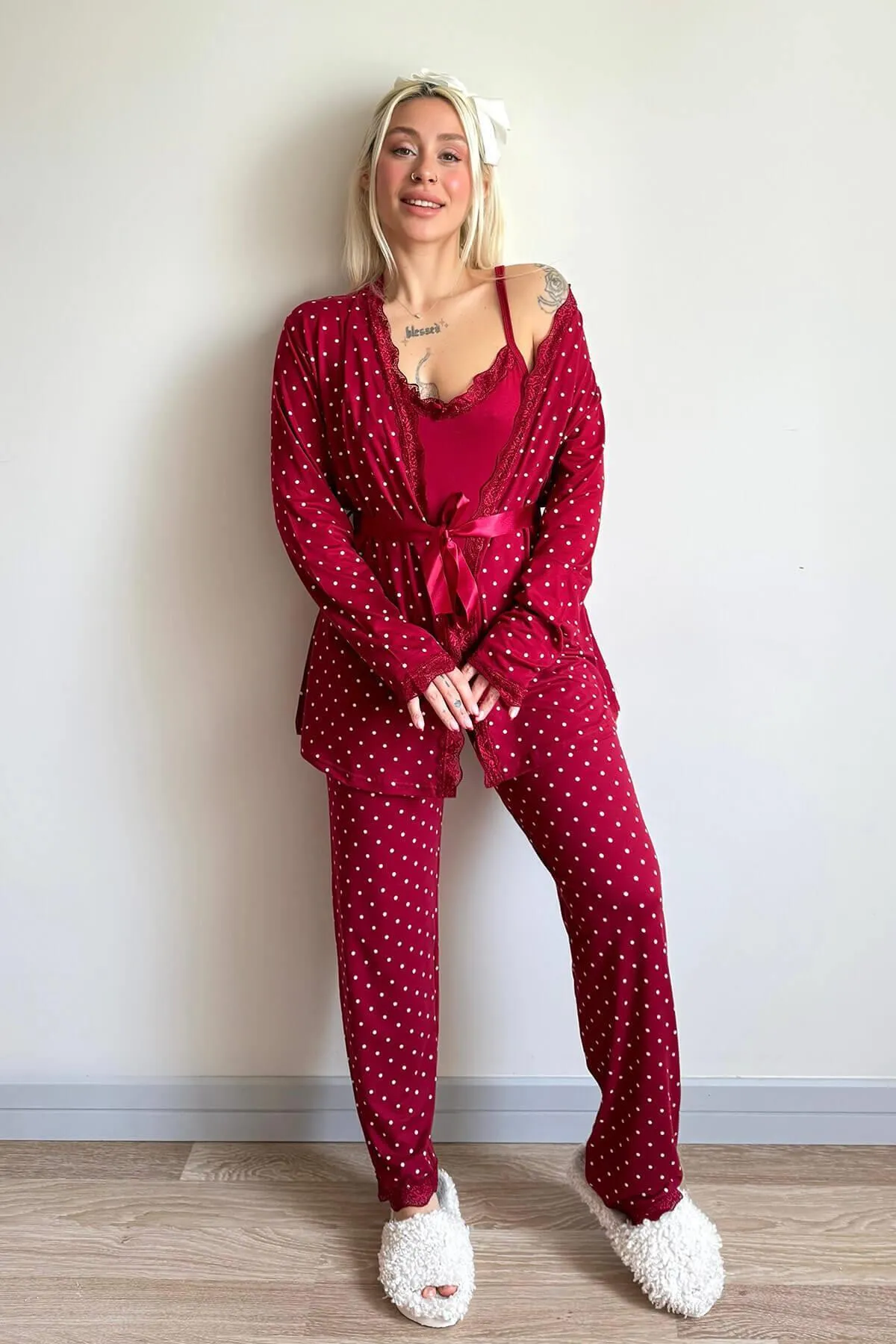 Pijamaevi  Pyjama set - Bordeaux - Muster