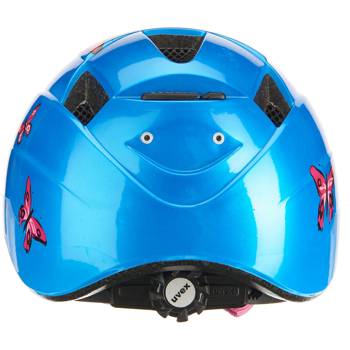 Fahrradhelm kid 2 butterfly Gr. 46-52, blau/rosa