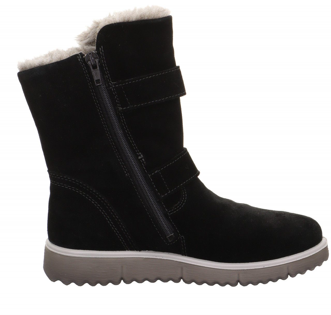 LORA - Schwarz Stiefel mit Reißverschluss