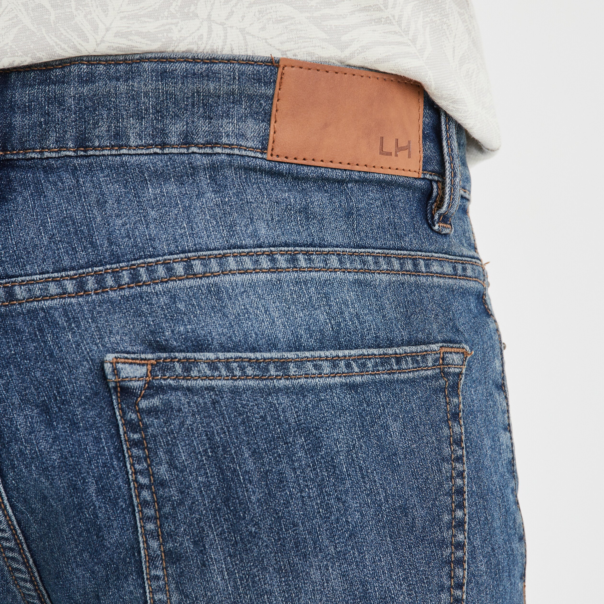 Jeans straight effet délavé denim double stone homme | La Halle
