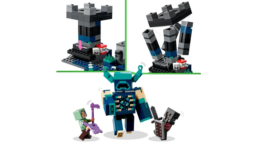 LEGO Minecraft 21246 Das Duell in der Finsternis, Spielzeug mit Figuren