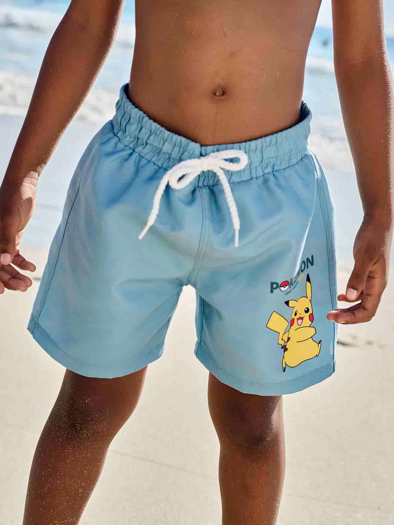 Pokemon Jungen Badeshorts POKEMON, Mikrofaser - salbeigrün