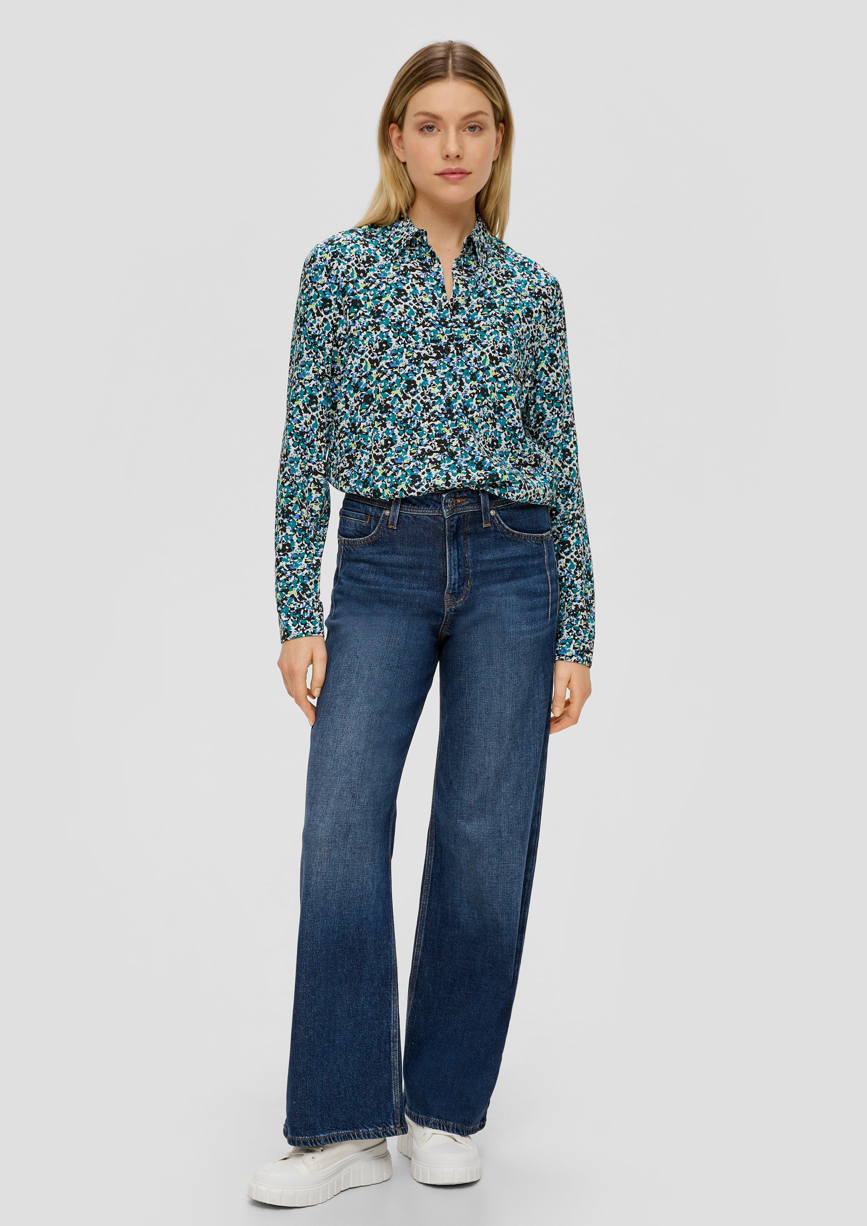 Gemusterte Bluse aus Viskose  2142216-99A0