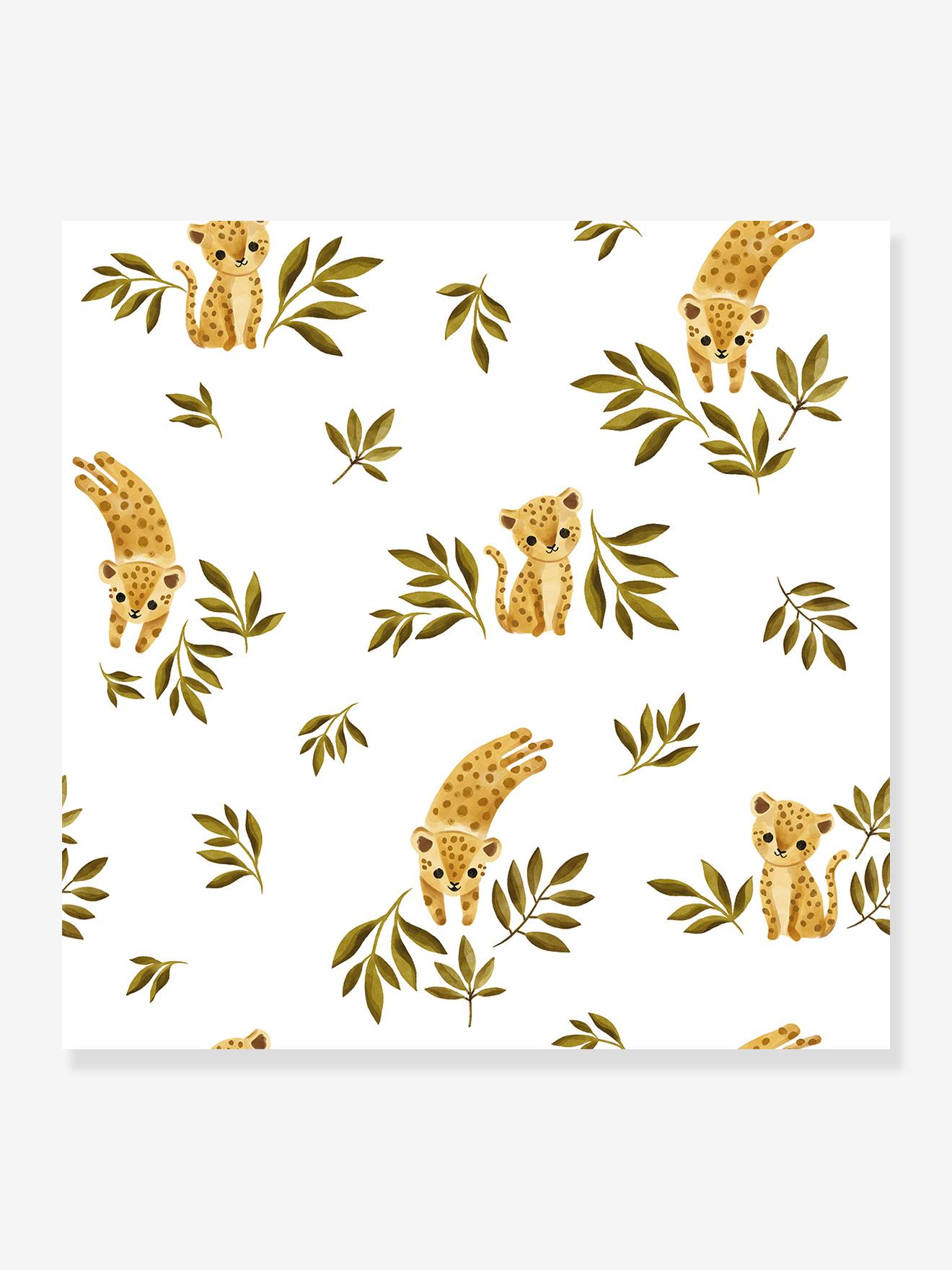 Papier peint Léopard Savane Felidae LILIPINSO ocre