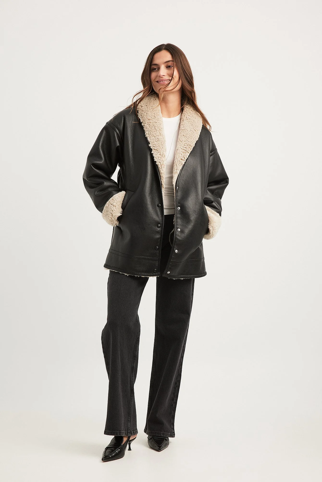 Bonded-Jacke mit Kragendetail