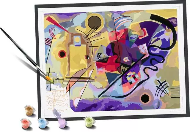 CreArt ART Collection: Gelb, Rot, Blau (Kandinsky) - Malen nach Zahlen für Erwachsene