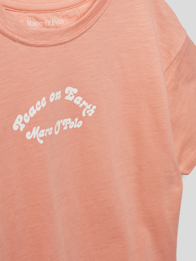 T-Shirt mit Statement- und Logo-Print in offwhite