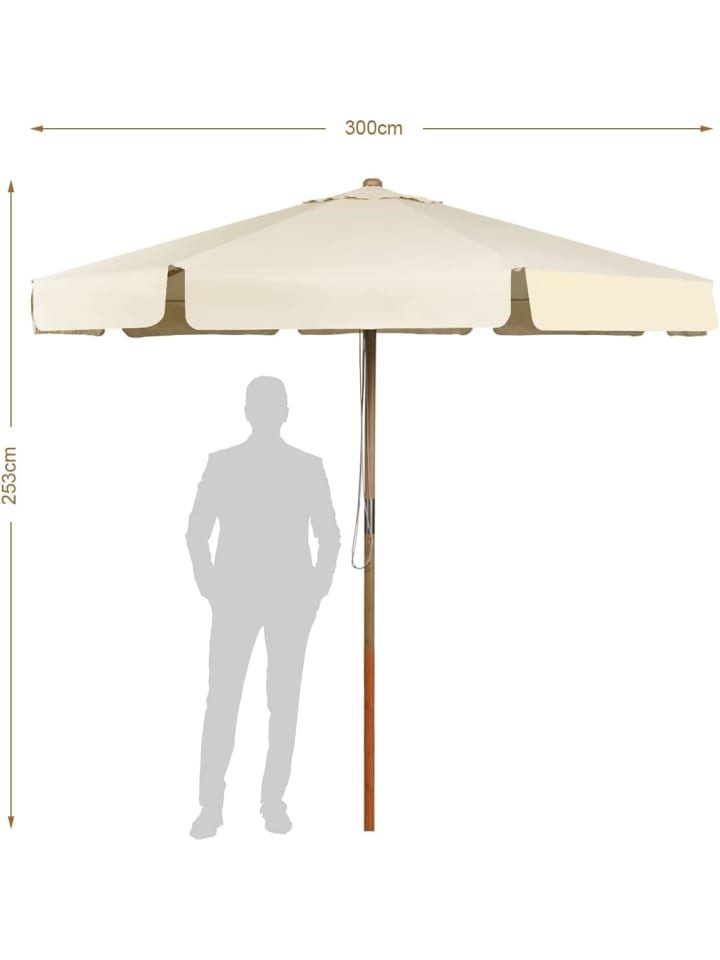 COSTWAY Sonnenschirm Ø300cm in Beige günstig kaufen onesize