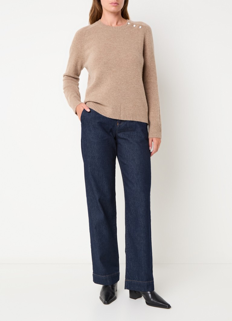 Maglione Gerard Darel Jolene a maglia fine, misto cashmere, con bottoni decorativi.