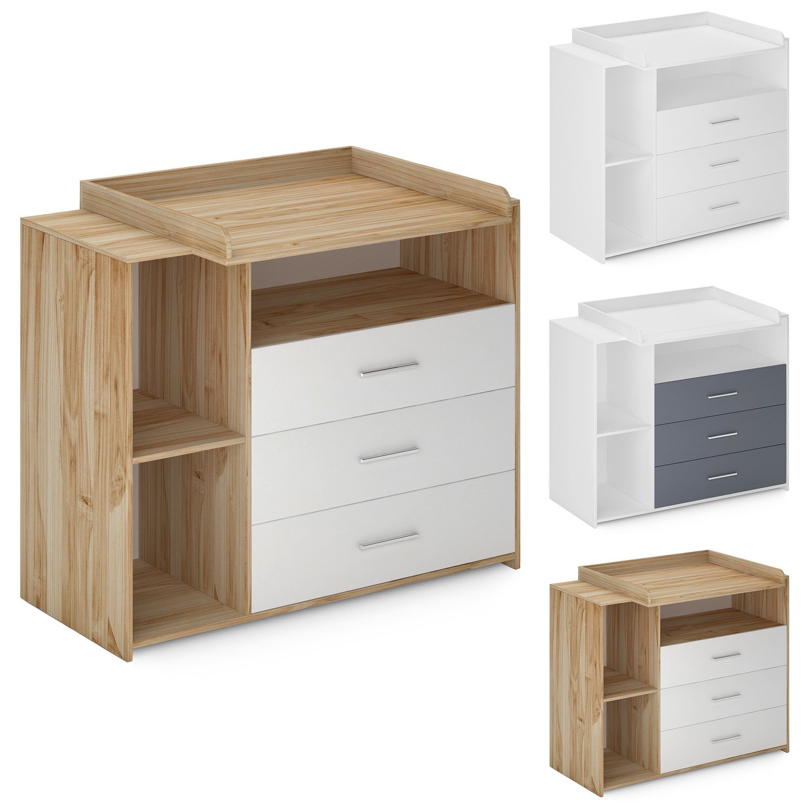 Infantastic Wickelkommode Wickeltisch Baby Kommode Wickelregal Wickelaufsatz