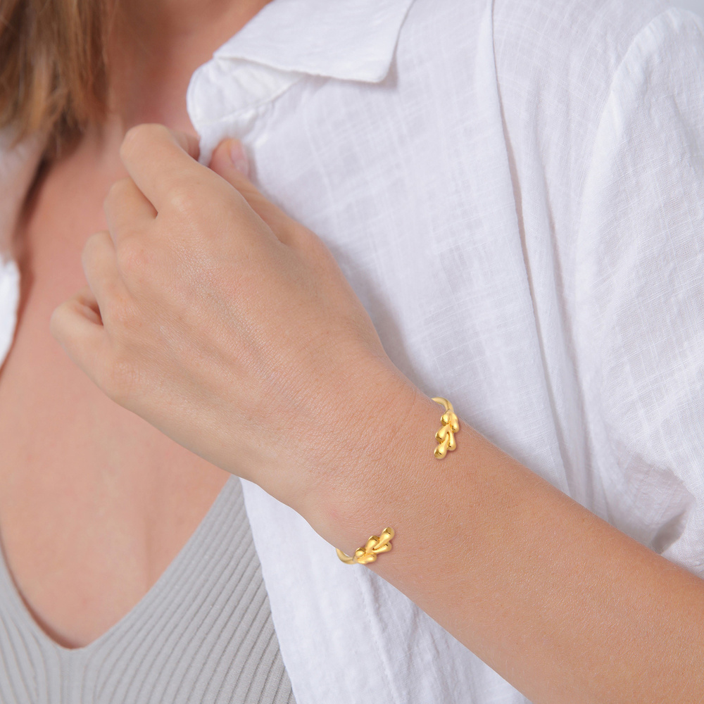 Elli PREMIUM Elli PREMIUM Bracelet pour dames ouvert  Look Boho en 925/1000 argent massif Bracelet