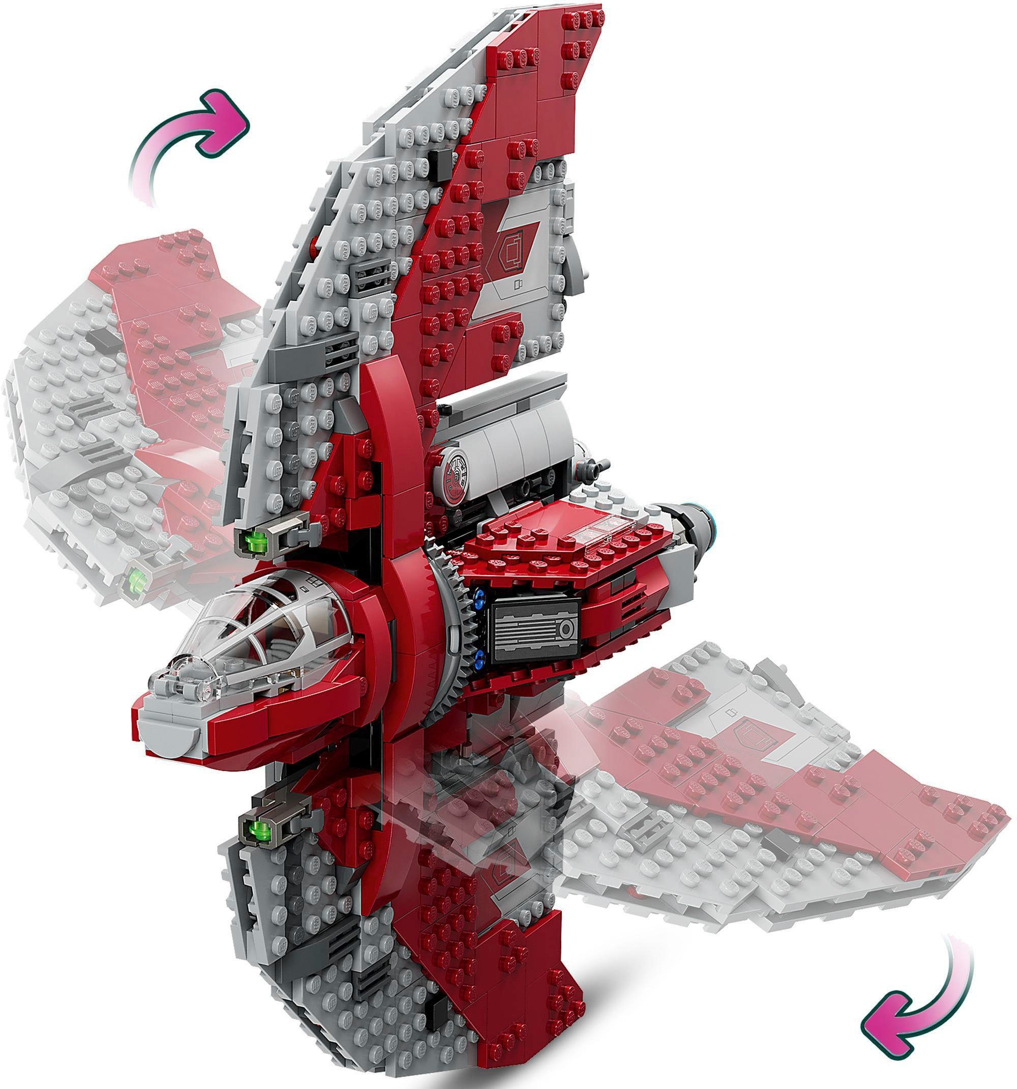 LEGO® Konstruktionsspielsteine Ahsoka Tanos T-6 Jedi Shuttle (75362), LEGO® Star Wars, (601 St), Made in Europe