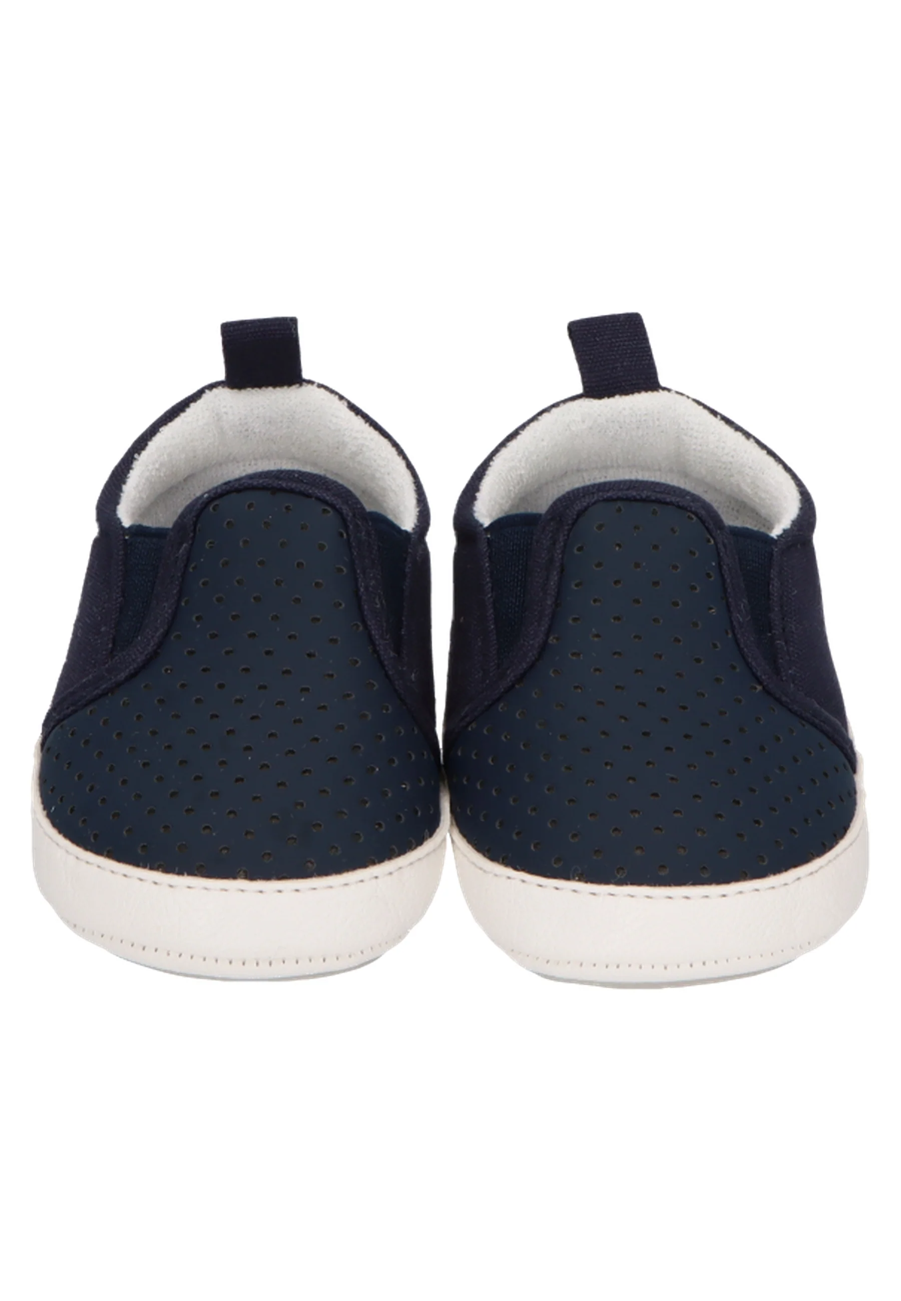 Babyschuh aus Kunstleder und Canvas im Farbmix