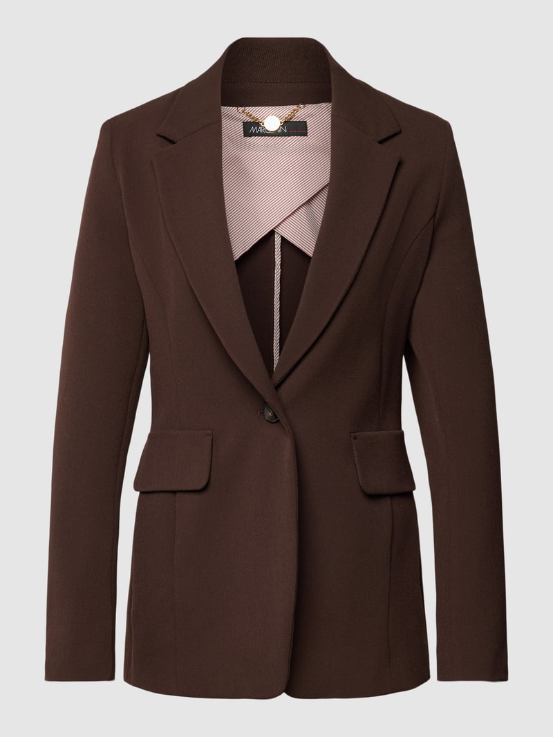 Blazer mit Reverskragen in dunkelbraun