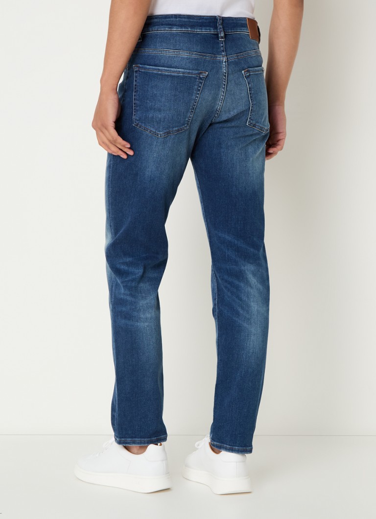Blugi HUGO BOSS Delaware Slim-Fit, decolorare medie
