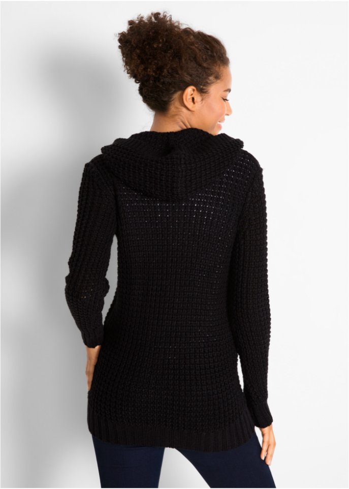 Strickjacke mit Kapuze