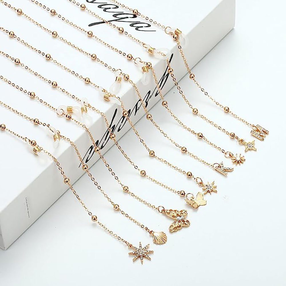 DRSEON Brillenkette Schmetterling Brillenketten Gläser Sonnenbrille Lanyard Halter