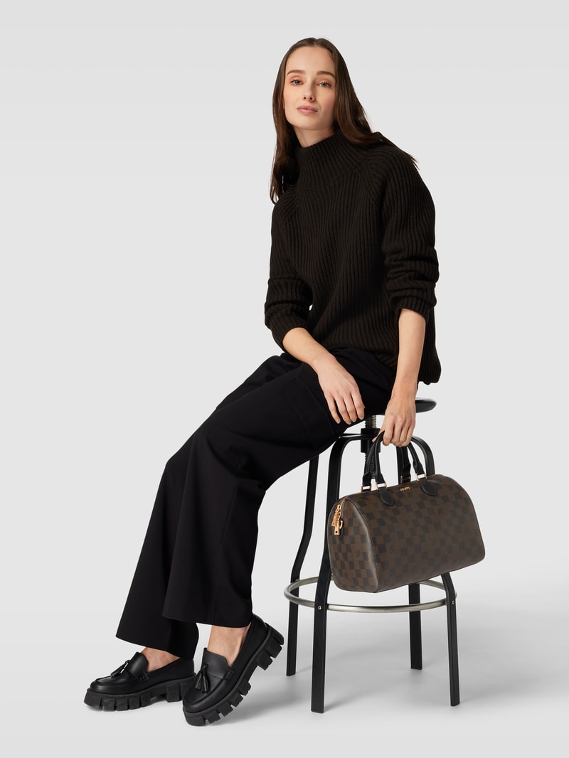 Duffle Bag mit Allover-Muster in dunkelbraun