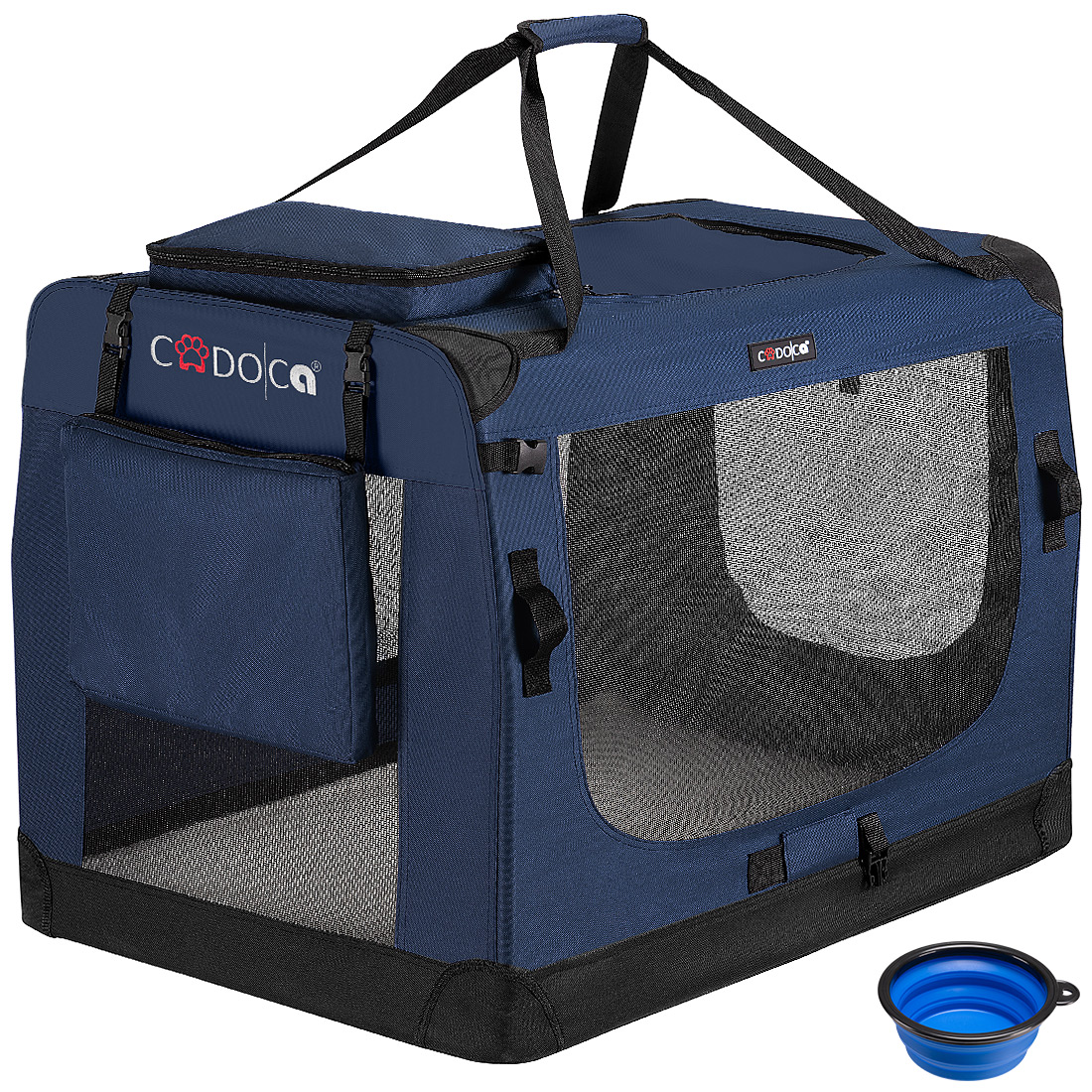 Casaria Cadoca® Tiertransportbox XXL 90x61x65cm navyblau