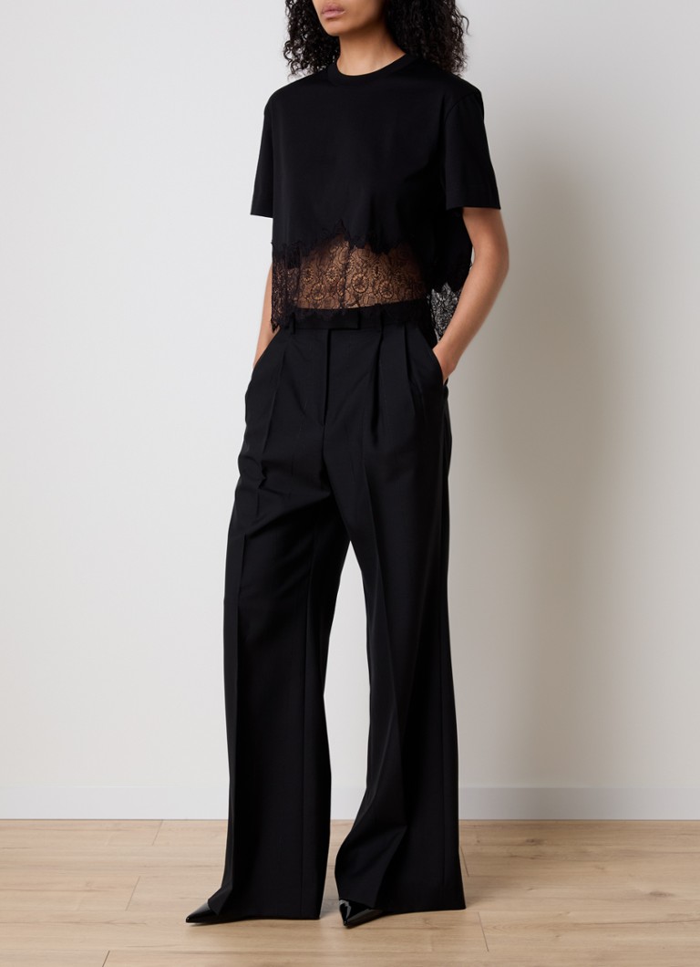 Κοντό μπλουζάκι Givenchy με λεπτομέρειες από δαντέλα