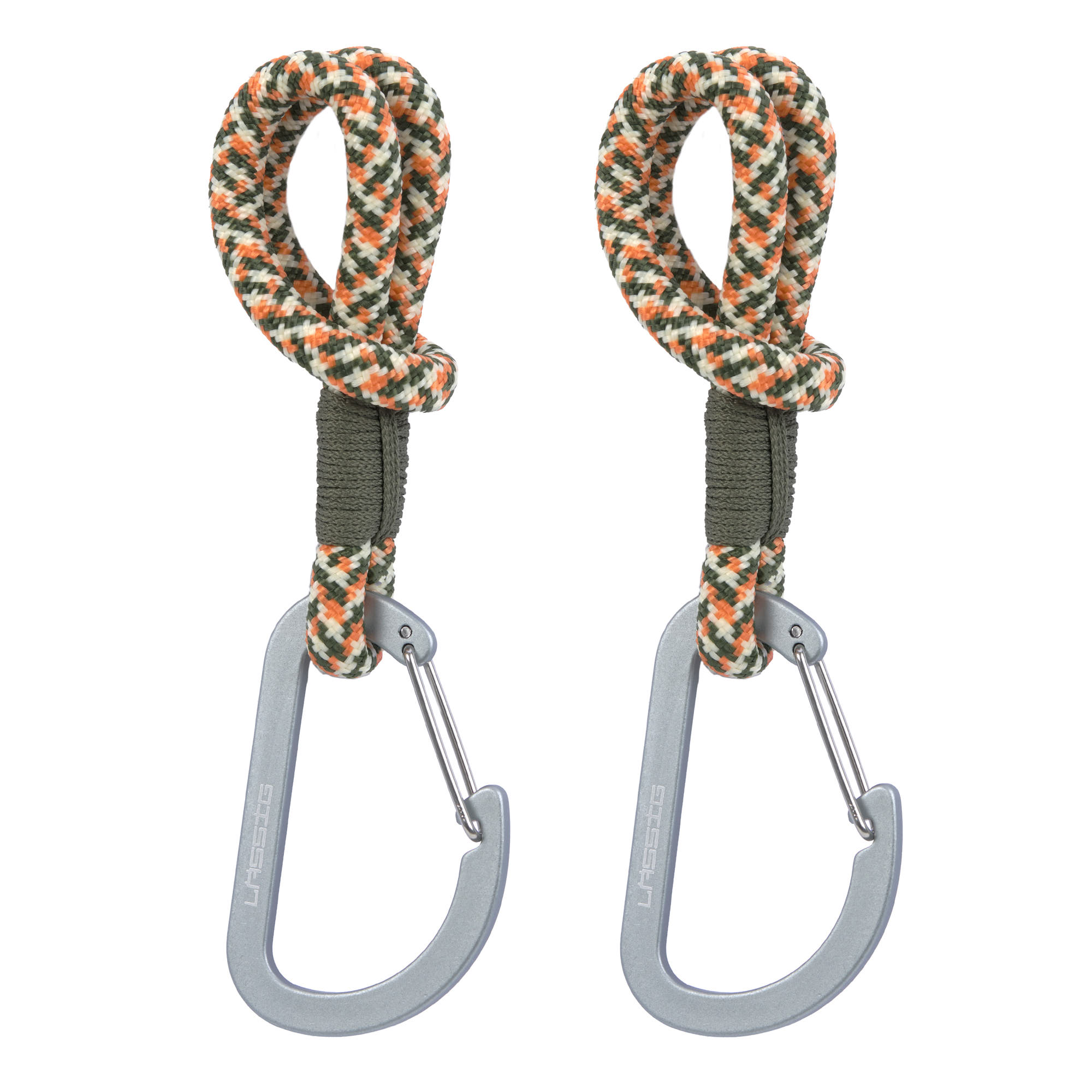 Kinderwagenhaken 2er Set - Karabiner, Oliv Rot