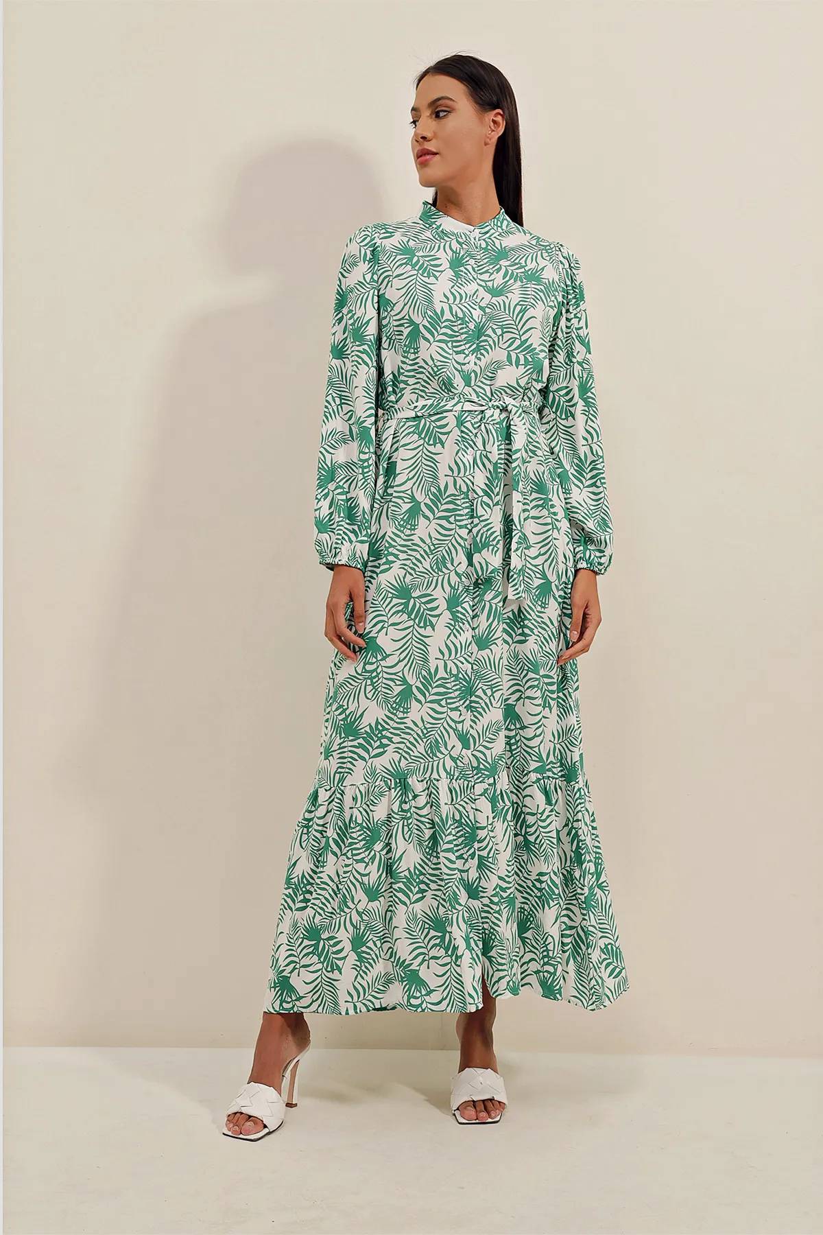 Bigdart  2158 Kleid mit exotischem Muster – G.grün