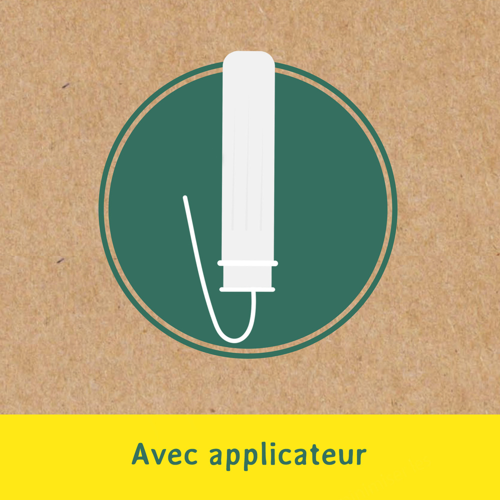 nett Coton Bio Tampon avec Applicateur, Normal, Boite de 16 Tampons Tampon