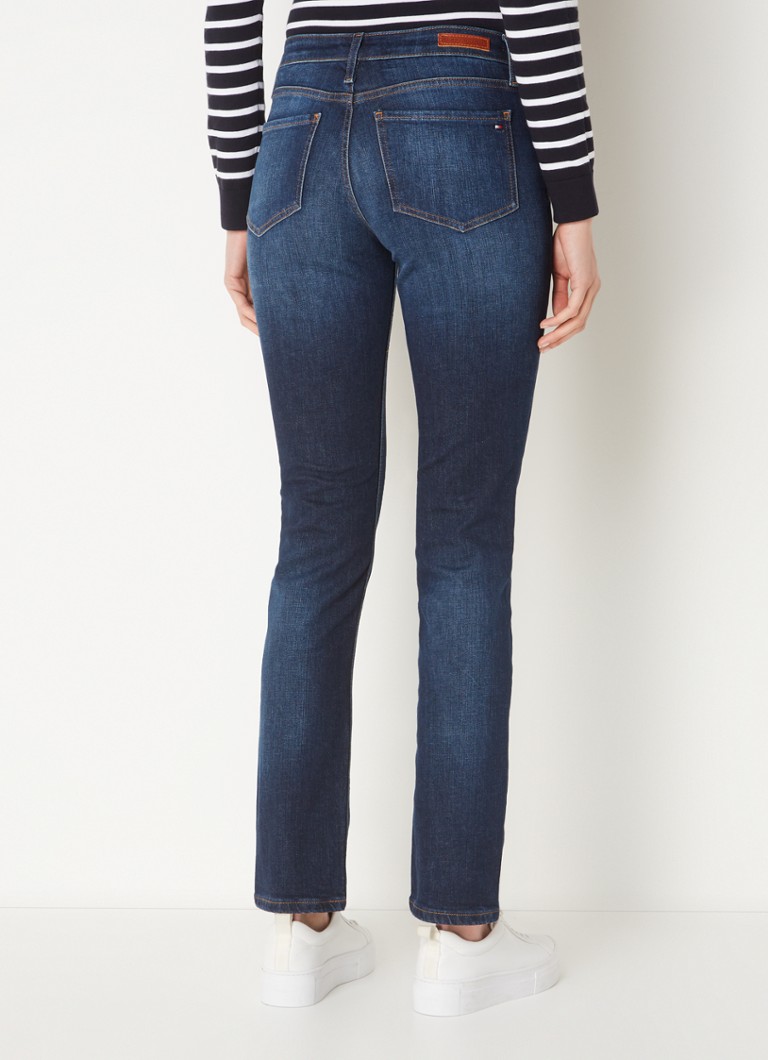 Tommy Hilfiger  Rome mid waist slim fit jeans met donkere wassing